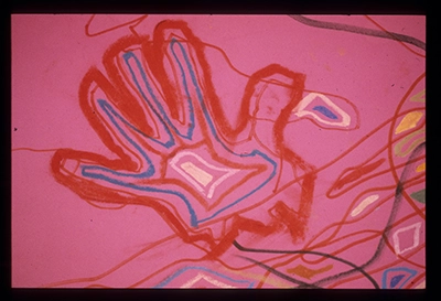 Slides from L’Occhio, Il Lupo, La Luna Nell’Imbuto Cosmico [The Eye, the Wolf, the Moon in the Cosmic Funnel]. Serie Fotoglifos [Photoglyphs Series]