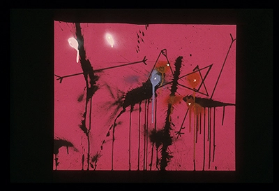 Slides from L’Occhio, Il Lupo, La Luna Nell’Imbuto Cosmico [The Eye, the Wolf, the Moon in the Cosmic Funnel]. Serie Fotoglifos [Photoglyphs Series]