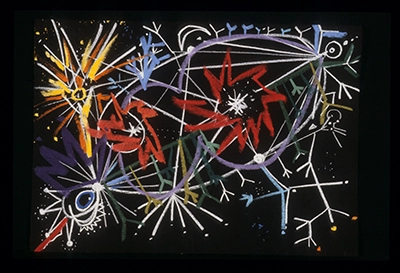 Slides from L’Occhio, Il Lupo, La Luna Nell’Imbuto Cosmico [The Eye, the Wolf, the Moon in the Cosmic Funnel]. Serie Fotoglifos [Photoglyphs Series]