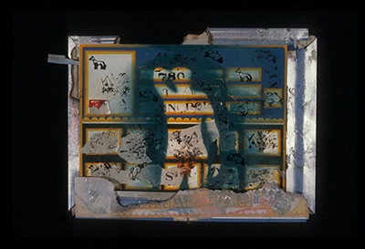 Slides from L’Occhio, Il Lupo, La Luna Nell’Imbuto Cosmico [The Eye, the Wolf, the Moon in the Cosmic Funnel]. Serie Fotoglifos [Photoglyphs Series]