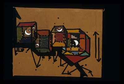 Slides from L’Occhio, Il Lupo, La Luna Nell’Imbuto Cosmico [The Eye, the Wolf, the Moon in the Cosmic Funnel]. Serie Fotoglifos [Photoglyphs Series]