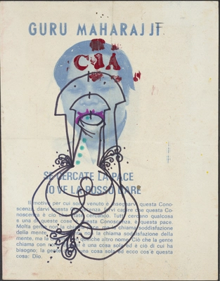 Se cercate la pace io ve la posso dare (Guru Maharajji) [If You Seek Peace, I Can Give It to You (Guru Maharajji)]. Serie Las Metamórfosis [The Metamorphoses Series].