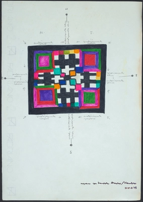 Esquema per mandala macho/hembra [Scheme for Male/Female Mandala. Serie Trazos [Strokes Series].