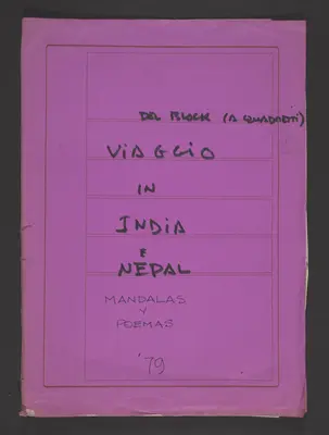 Viaggio in India e Nepal. Mandalas y poemas, Del block a quadretti [Journey in India and Nepal. Mandalas and Poems, From the Quadrille Notebook].