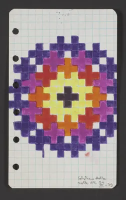 Viaggio in India e Nepal. Mandalas y poemas, Del block a quadretti [Journey in India and Nepal. Mandalas and Poems, From the Quadrille Notebook].