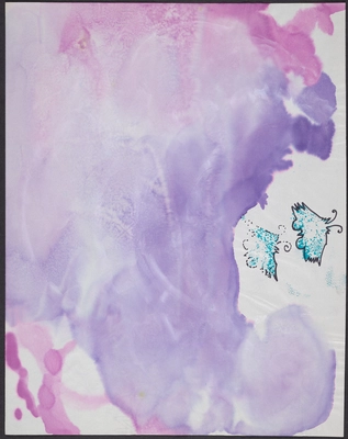 Pareja de mariposas al tramonto. Serie Cielos [Pair of Butterflies at Sunset. Skies Series].