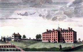 Painting of University Hall in 1700s