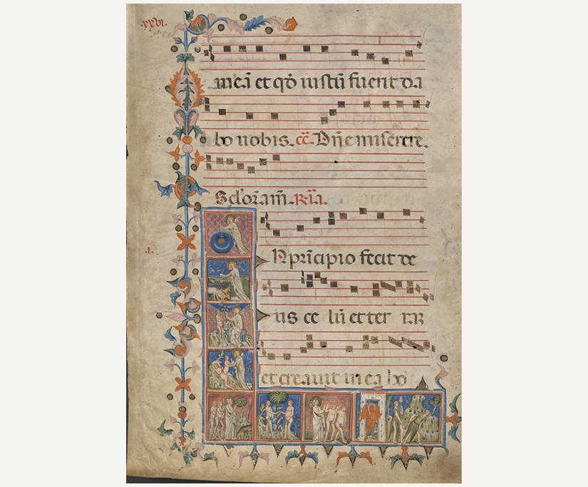 Copy of Leaves from a Neapolitan Antiphonal, 14th C.