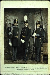 photograph of three soldiers