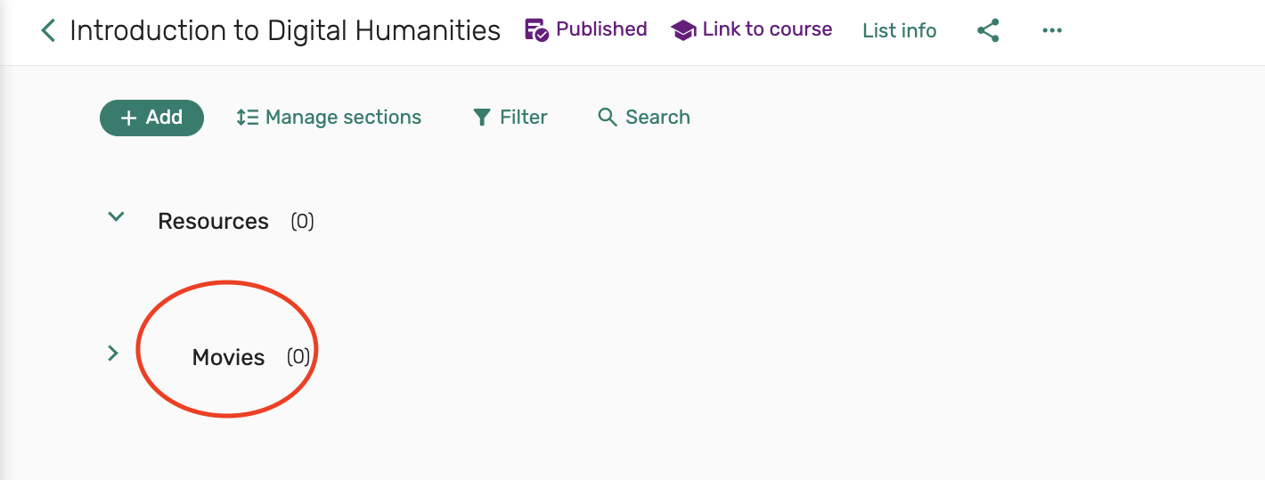 Movies section is added under Resources 