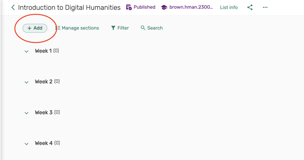 select Add button