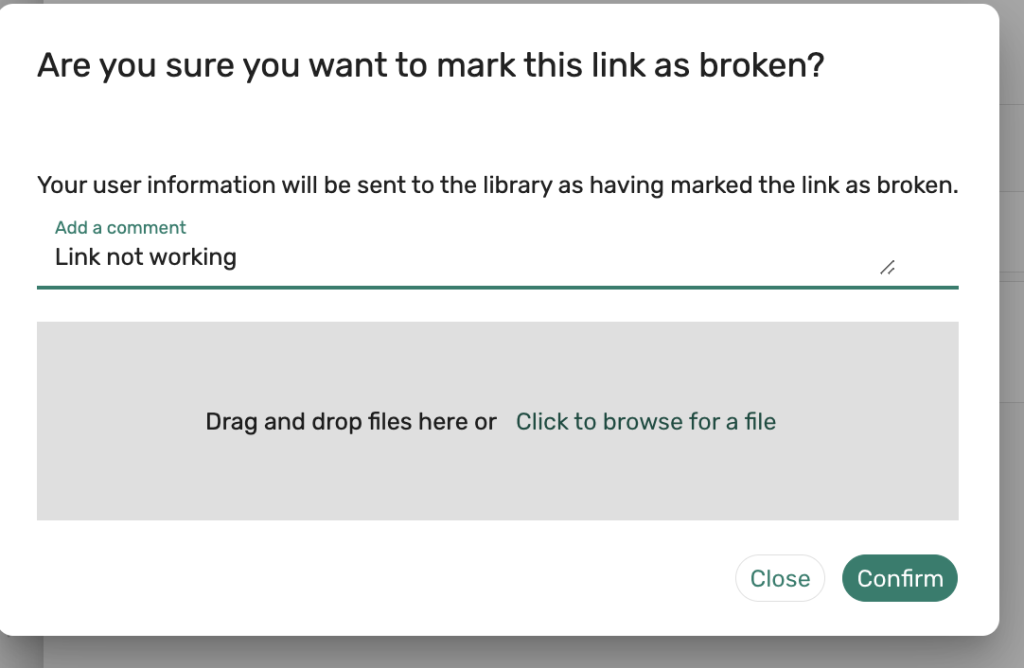 Select Confirm to submit
